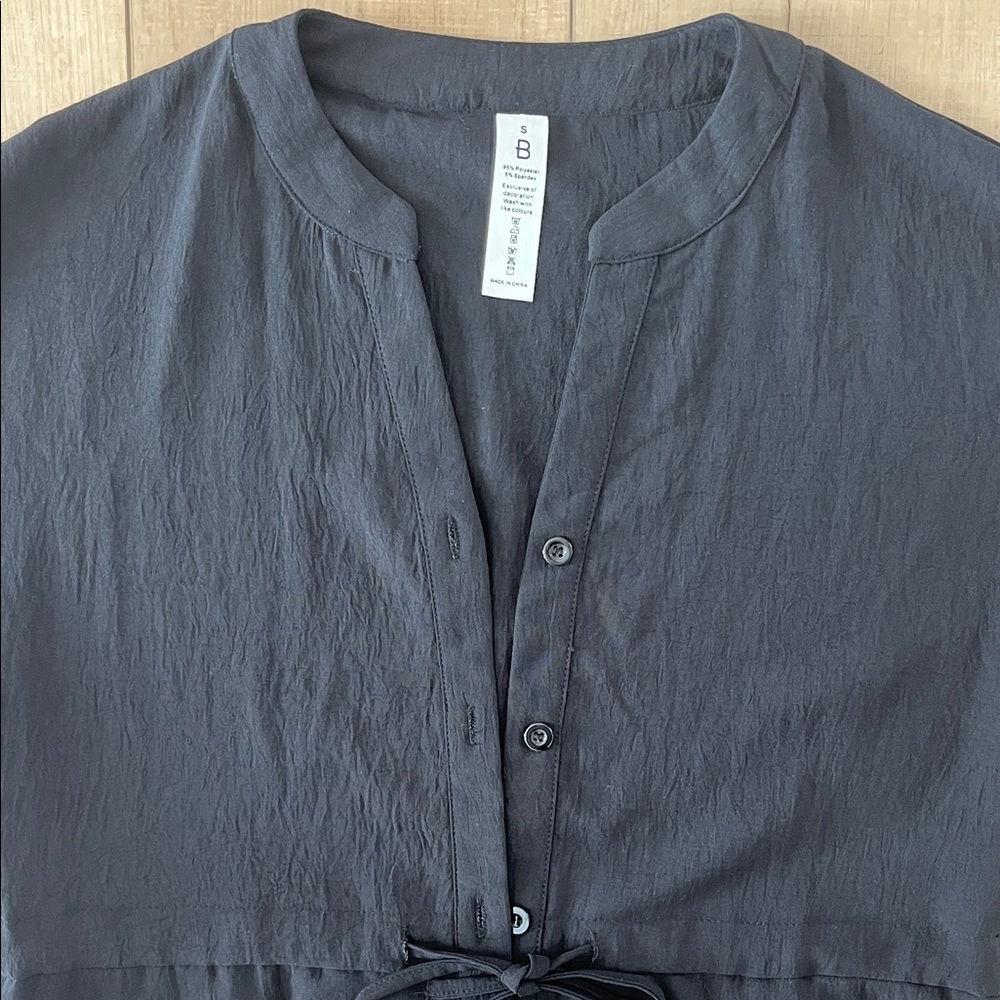Black Button-Down Swimsuit Coverup - Picture 4 of 6